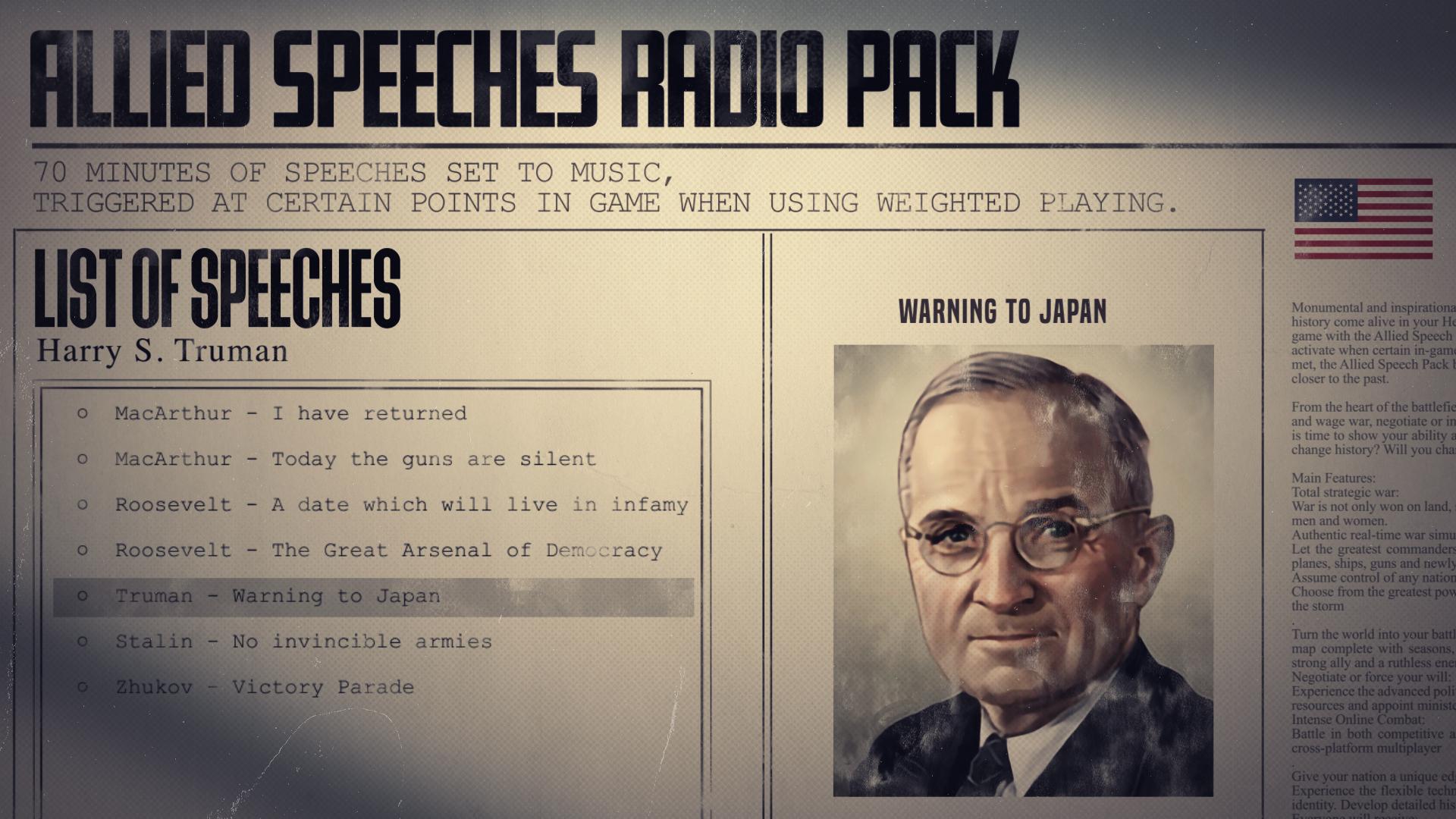 Hearts of Iron IV: Allied Speeches Pack NEW – screenshot 2